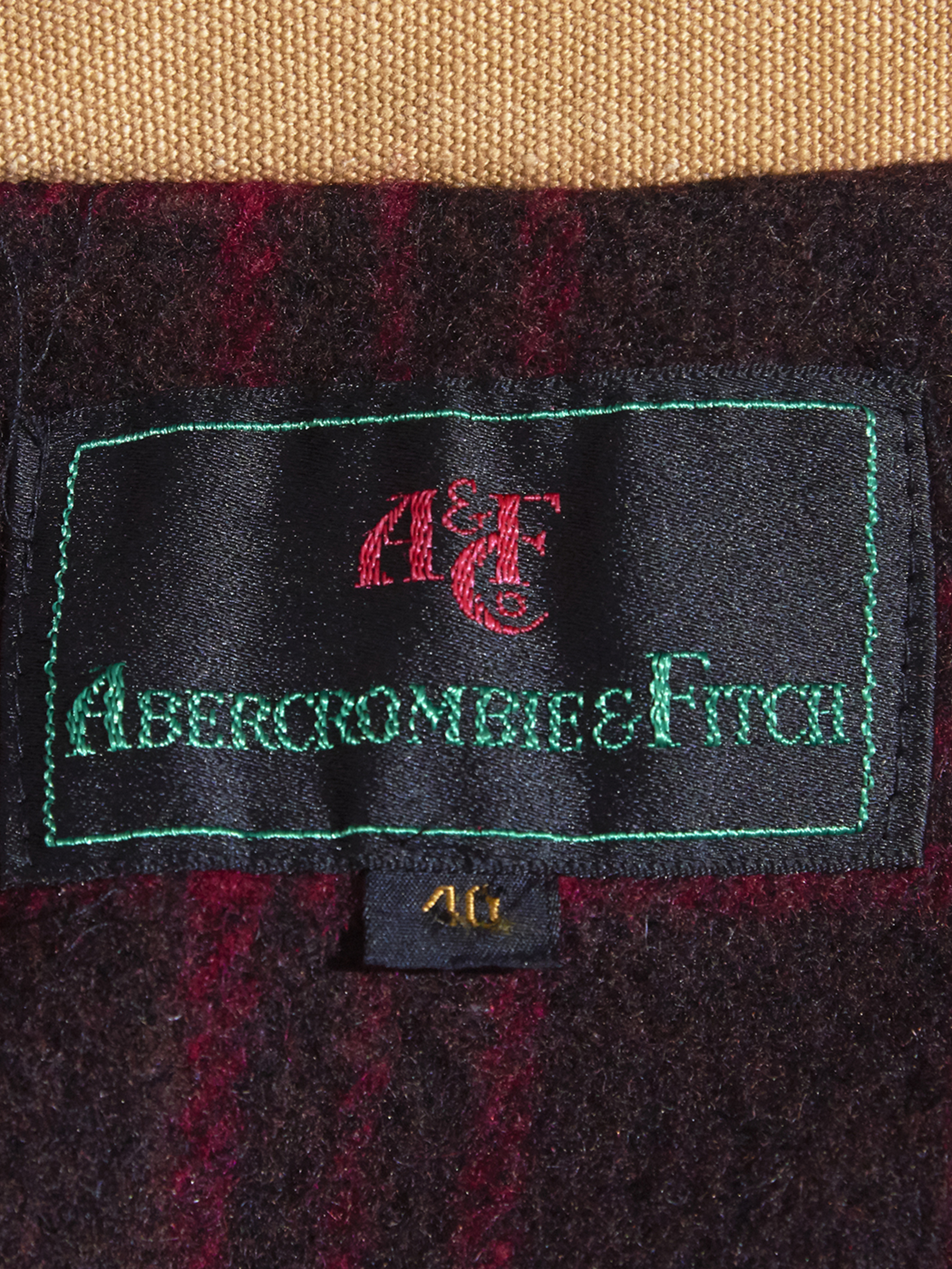 1980s "Abercrombie & Fitch" duck half coat -BROWN-
