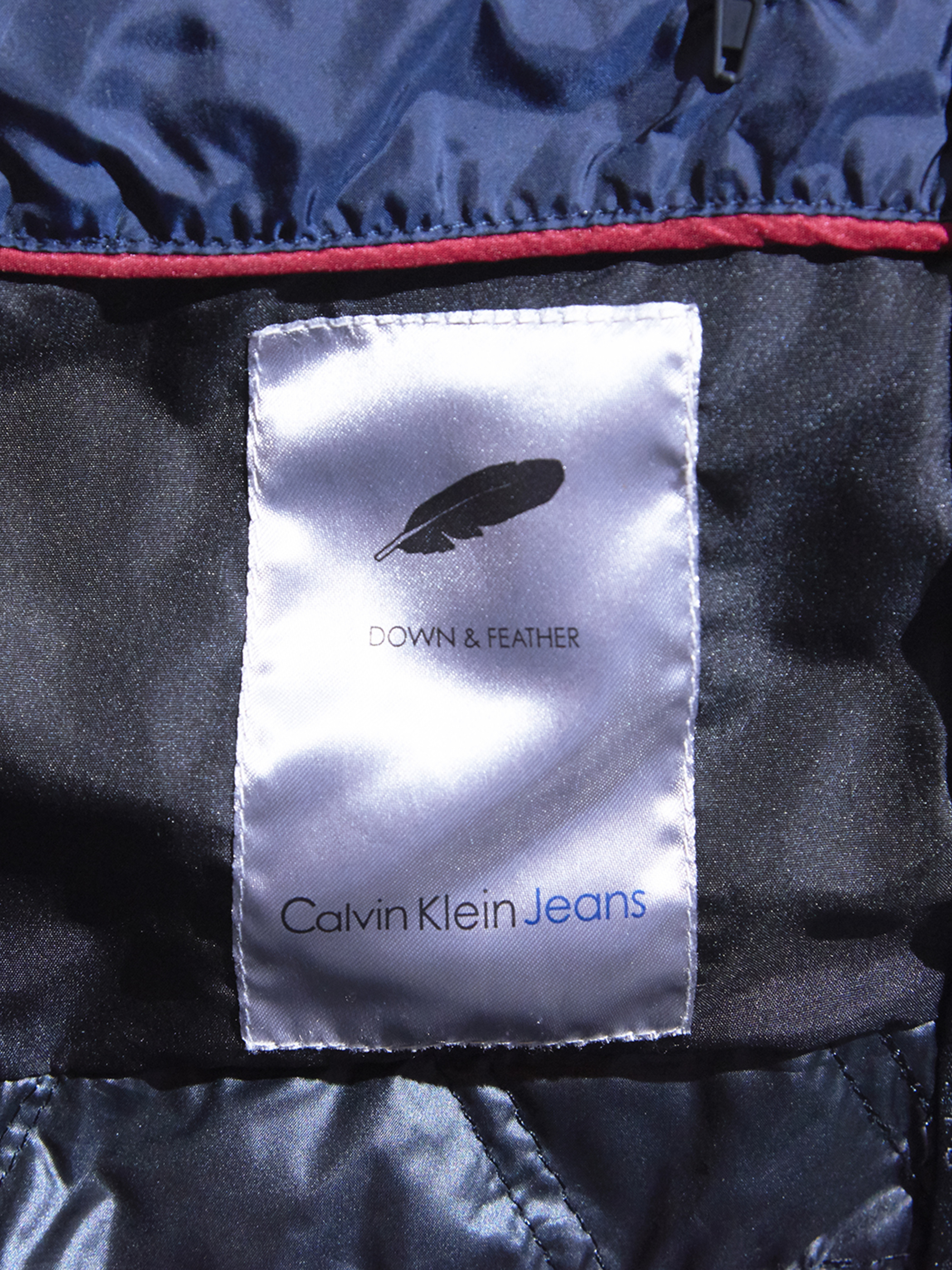 NOS 2000s "Calvin Klein Jeans" hooded down coat -NAVY-