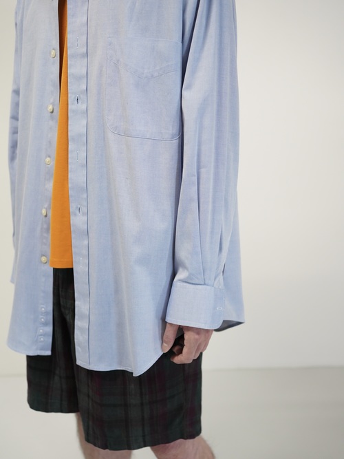 1990's BRITCHES Pinpoint Oxford cotton L/S shirt / Made in Hong Kong