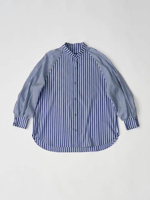 【受注商品】sheer striped blouse・NAVY