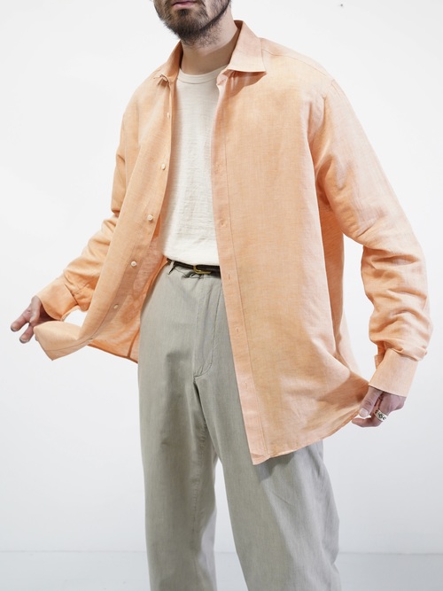 Saks Fifth Avenue Linen cotton Dress shirt / Made in Turkey