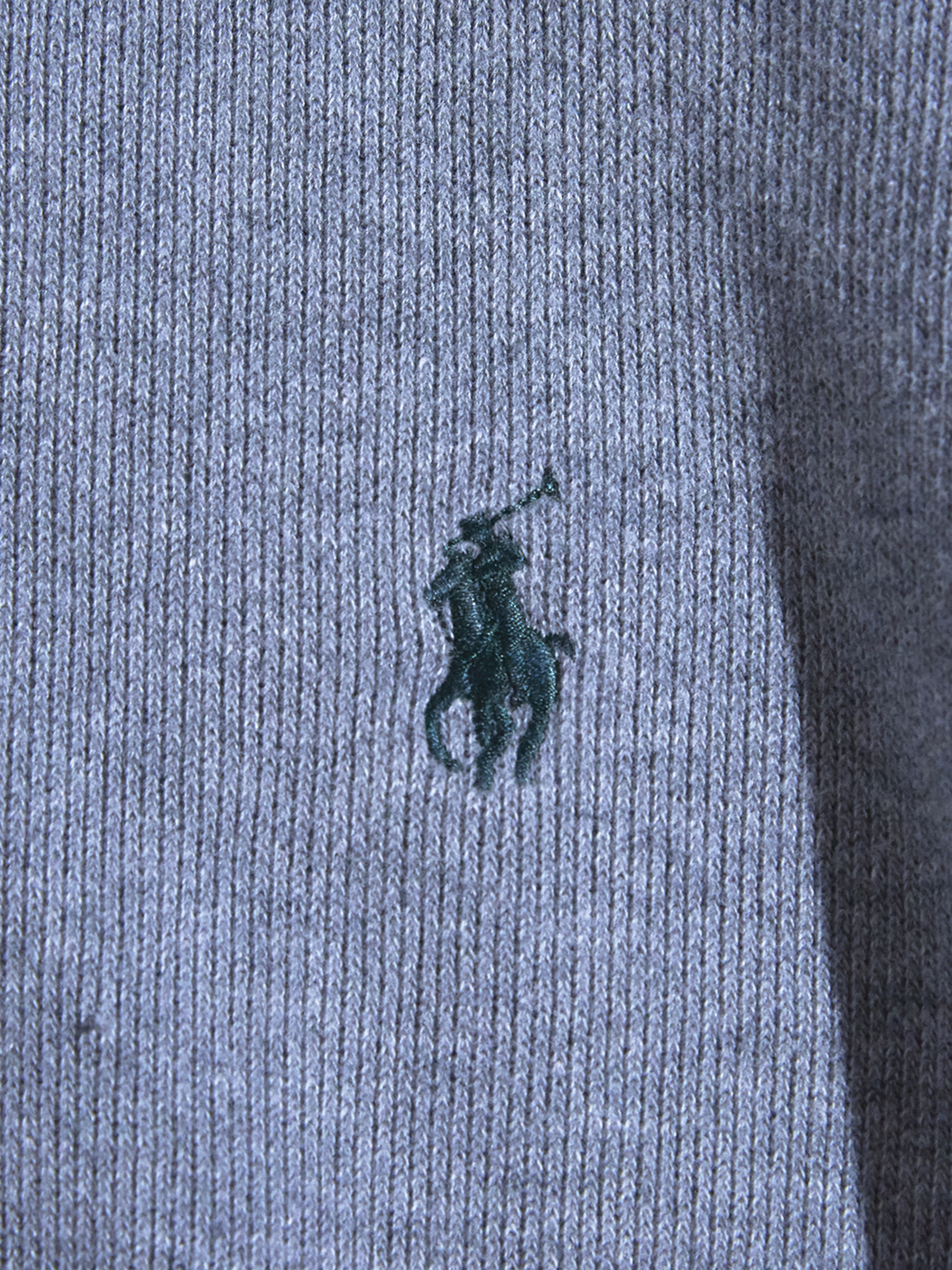 2000s "POLO by Ralph Lauern" cotton half zip knit -GERY-