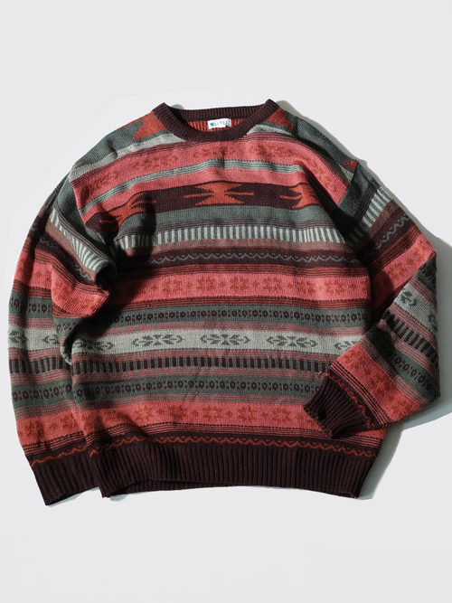 Europa vintage CELIO Acryl native pattern sweater 