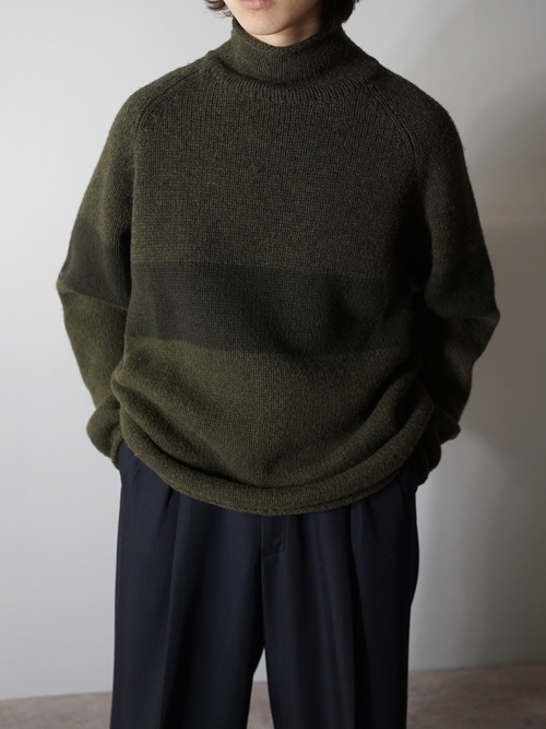 1990's NORTHERN APPAREL Line design Roll-neck Lambswool knit sweater