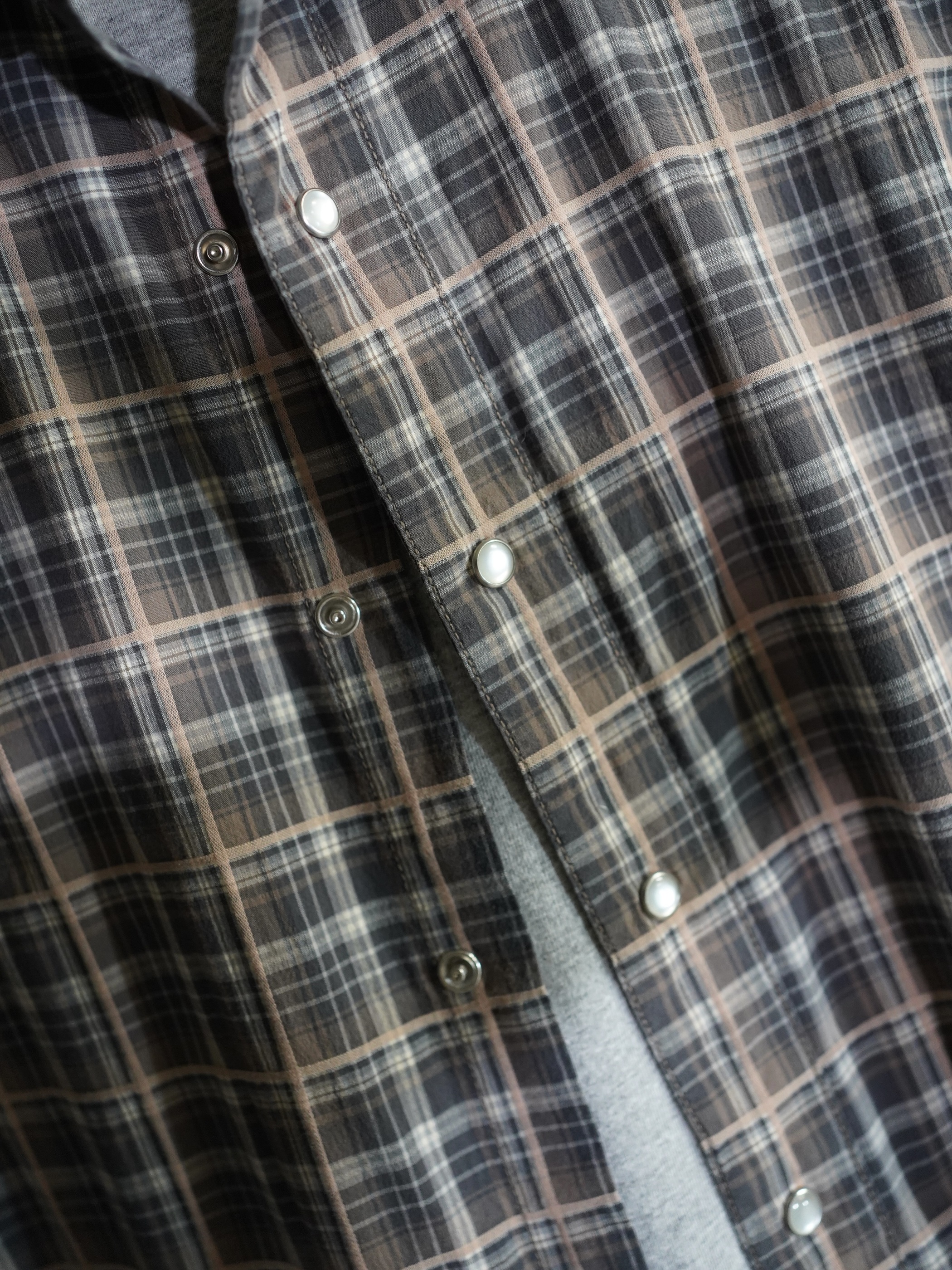 1990's Calvin Klein Cotton Elastane L/S check shirt