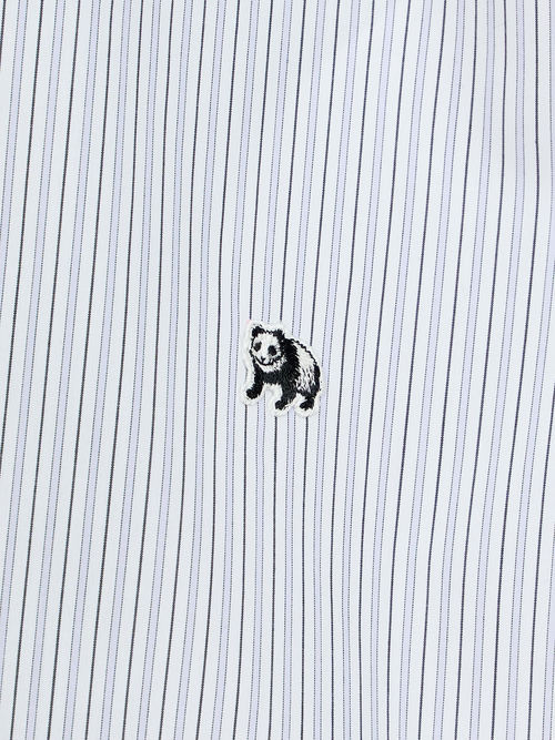 【受注商品】two-tone stripe long shirt・WHITE×NAVY 【受注商品】two-tone stripe long shirt・WHITE×NAVY