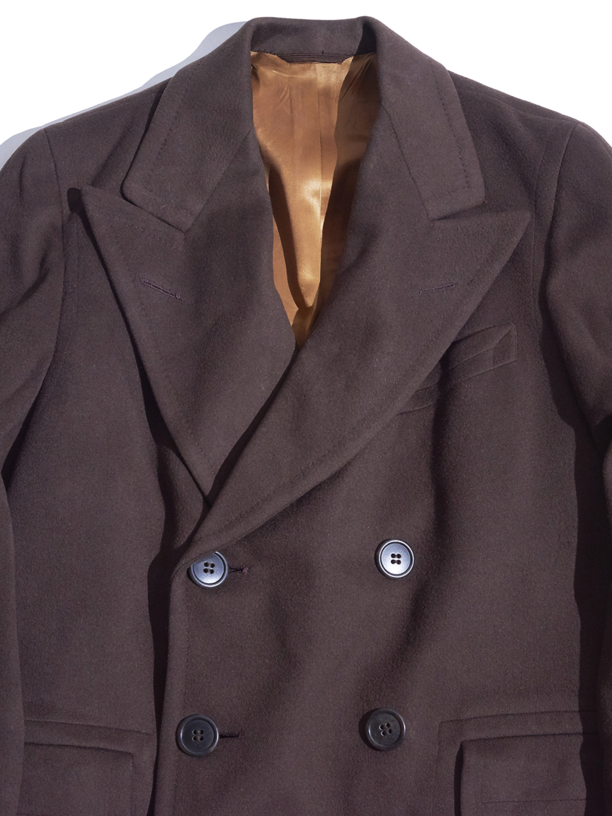 1960s "Bord Brother" wool double breasted coat -BROWN-