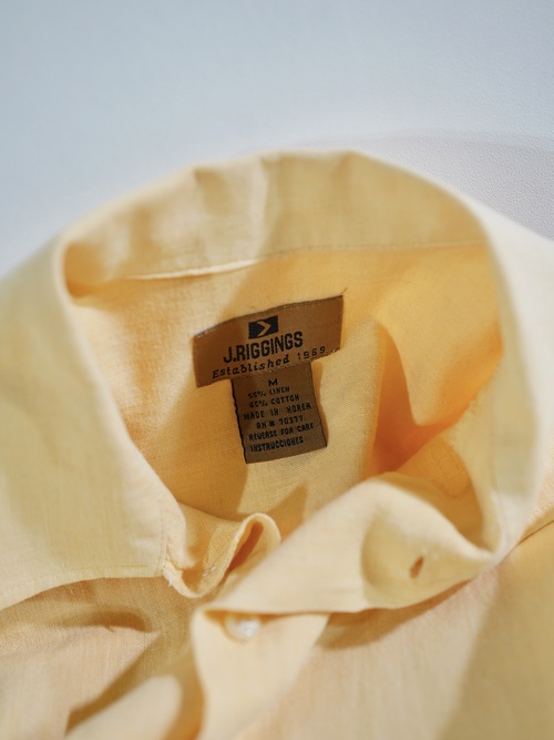 J.RIGGINGS Shark collar Linen cotton shirt