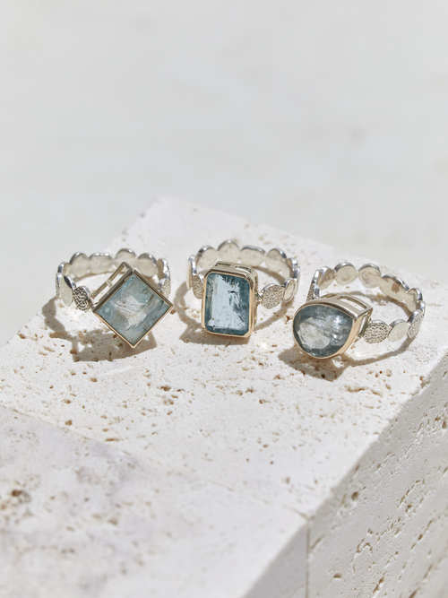 LiniE Official Site | AQUAMARINE SUNSHINE RING