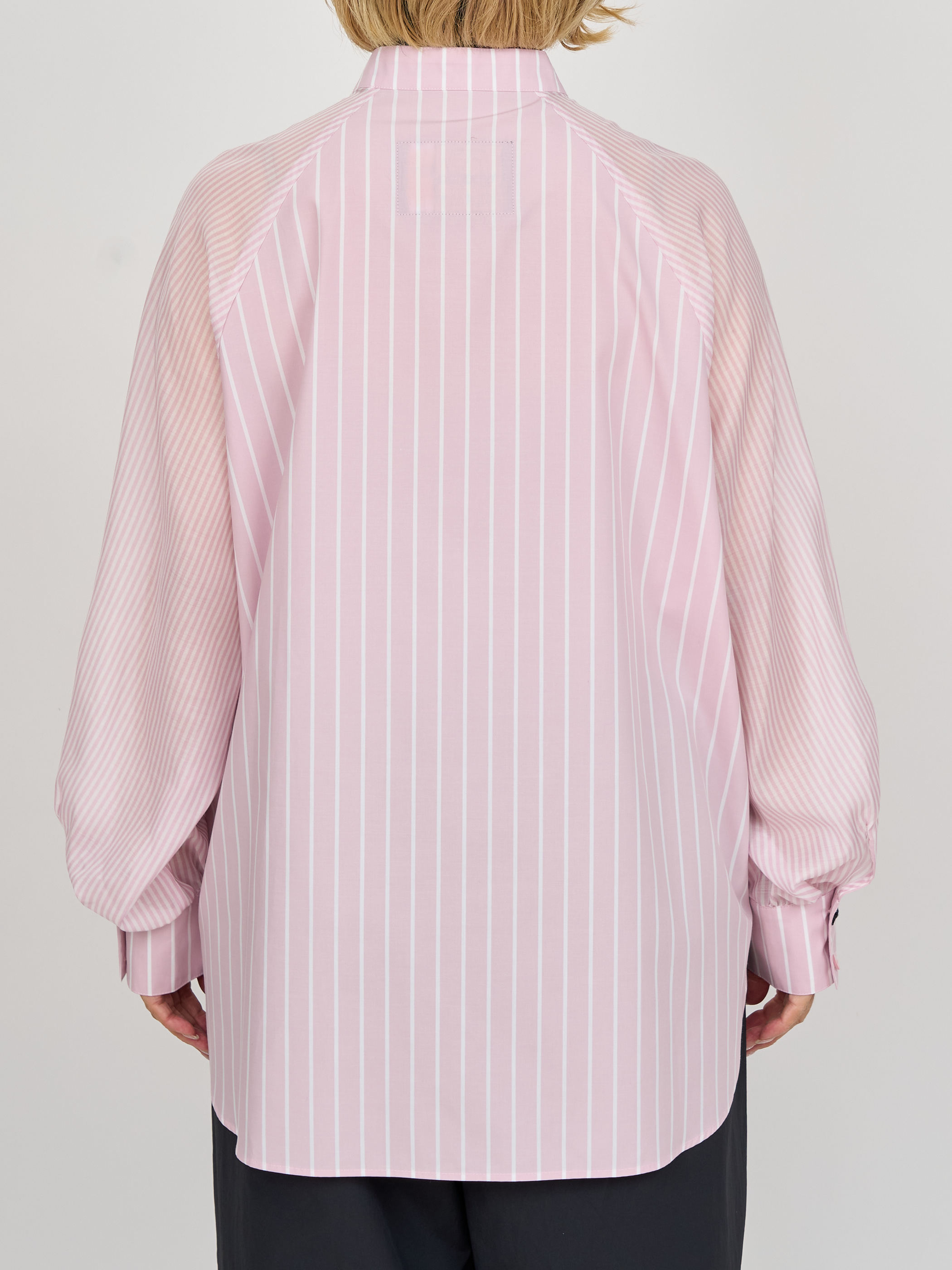 【受注商品】sheer striped blouse・LT.PINK