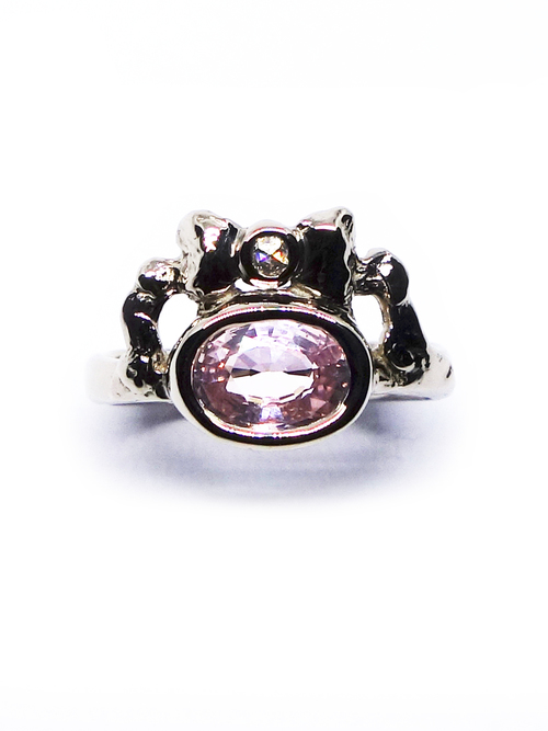 ピンクサファイアリング : pink sapphire ring