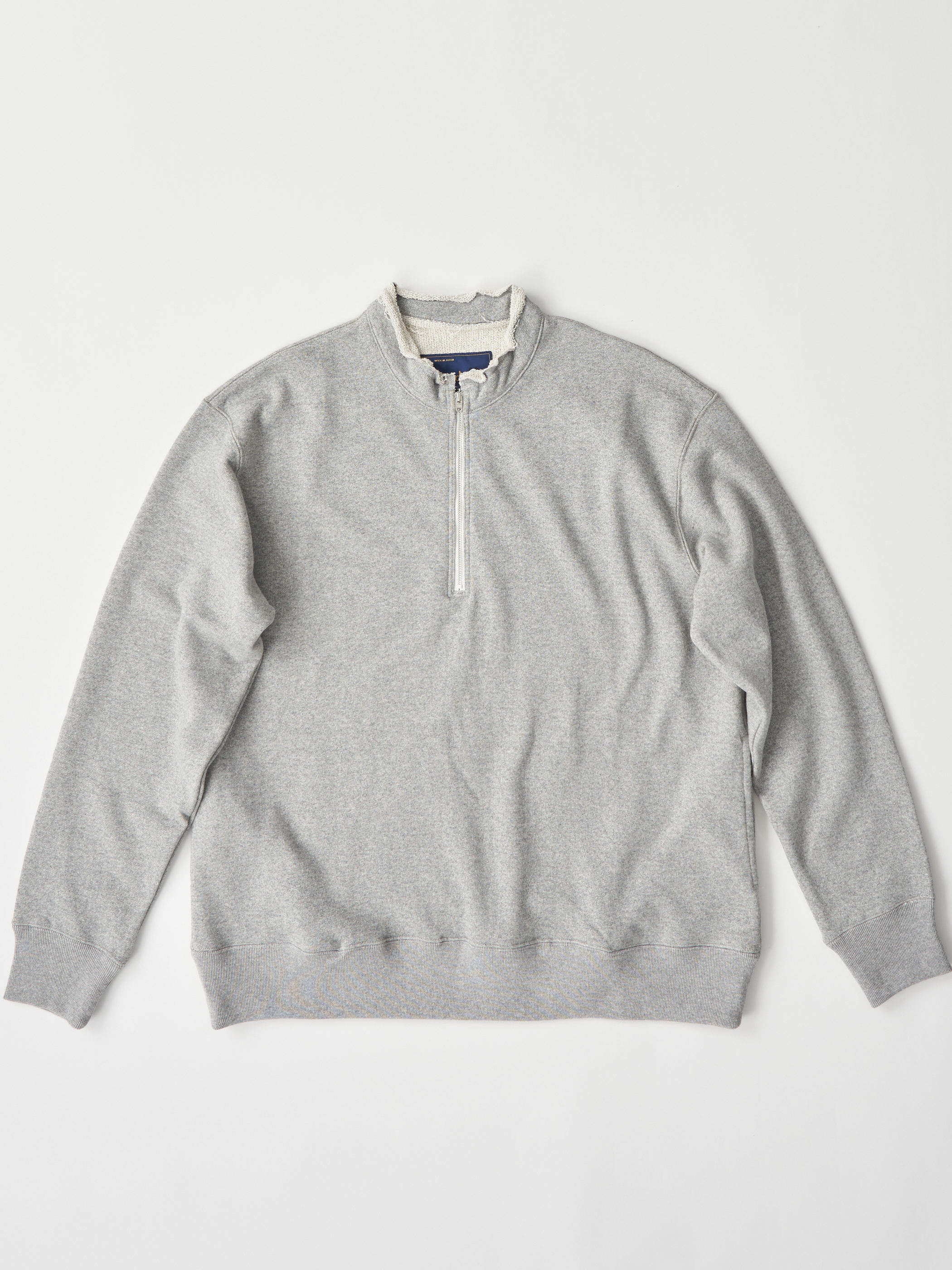 【受注商品】half zip sweat shirt・GRAY