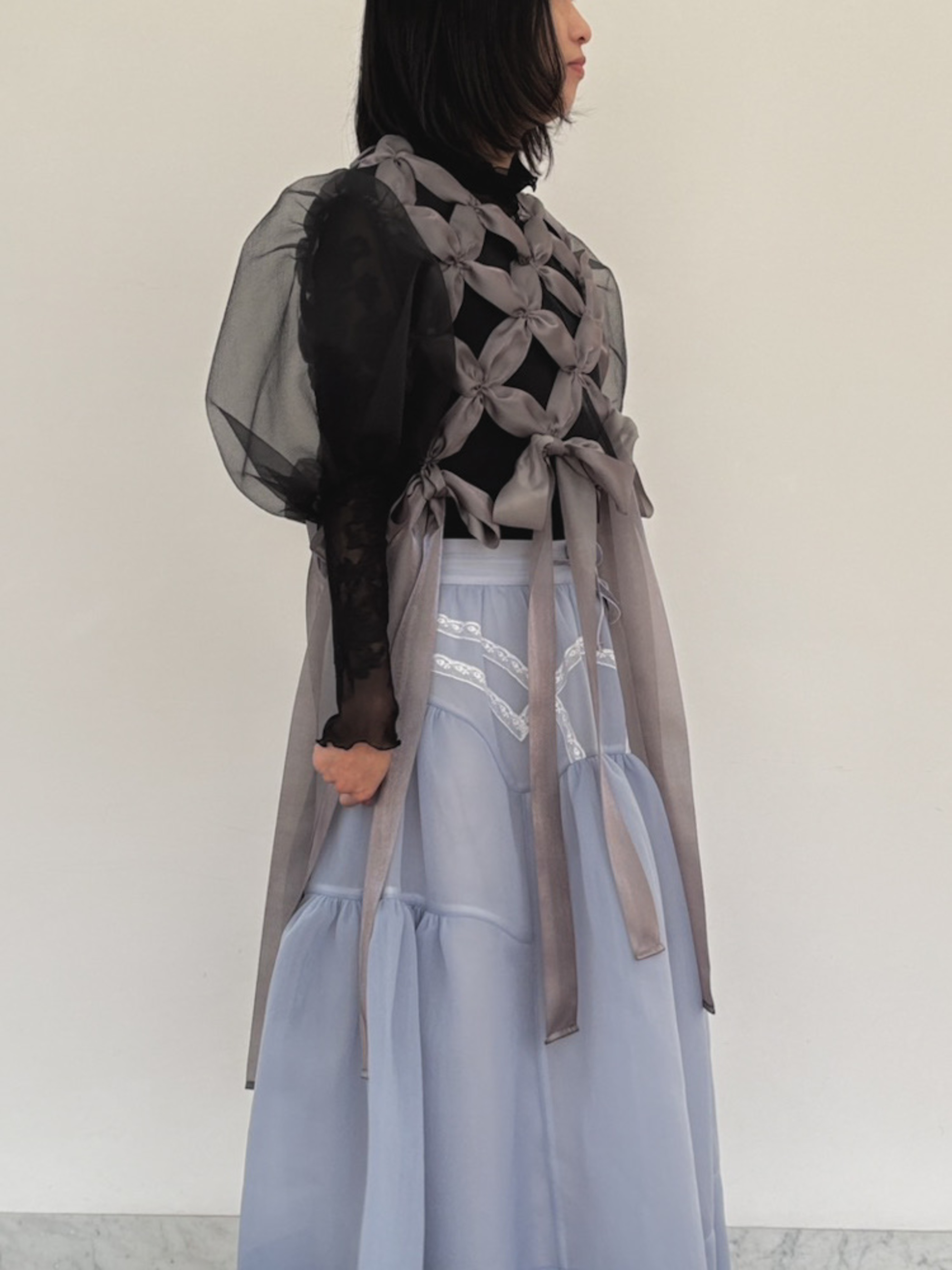 ribbon bolero blouse