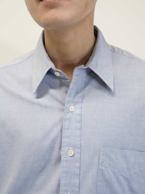 1990's BRITCHES Pinpoint Oxford cotton L/S shirt / Made in Hong Kong