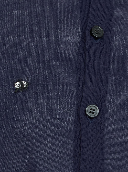 【受注商品】mini pandas summer cardigan・NAVY×BLACK