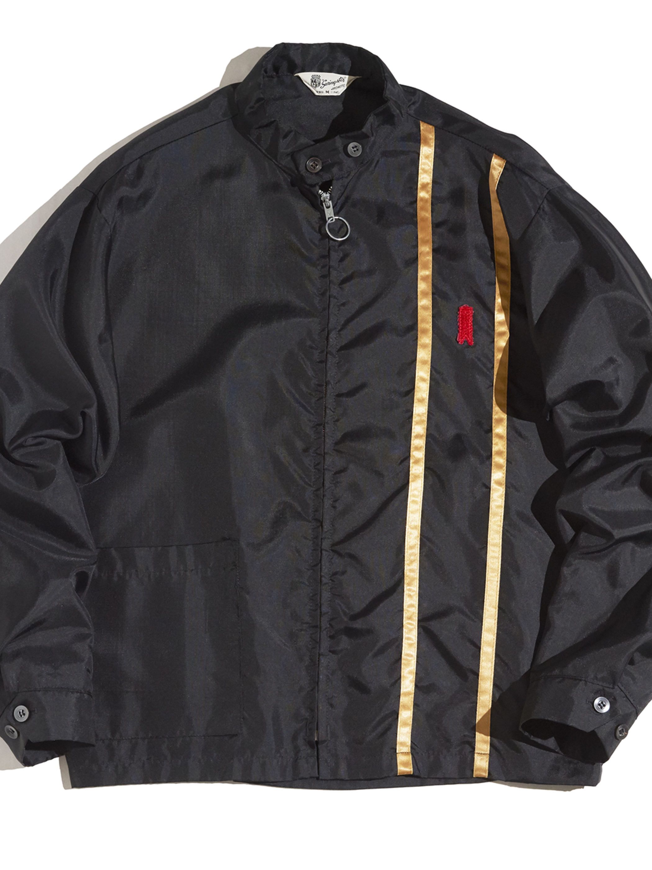 1970s "Swingster" nylon racing jacket -BLACK-